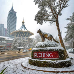 SNow in Borneo in November.