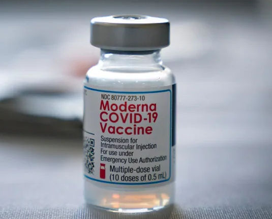 The experimental Moderna vaccine, granted emergency use license.