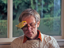 Robert Bateman and a bird