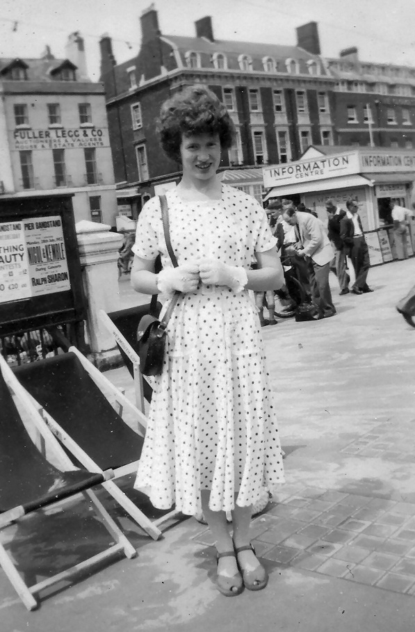 Avril Sexton in Weymouth, 1952